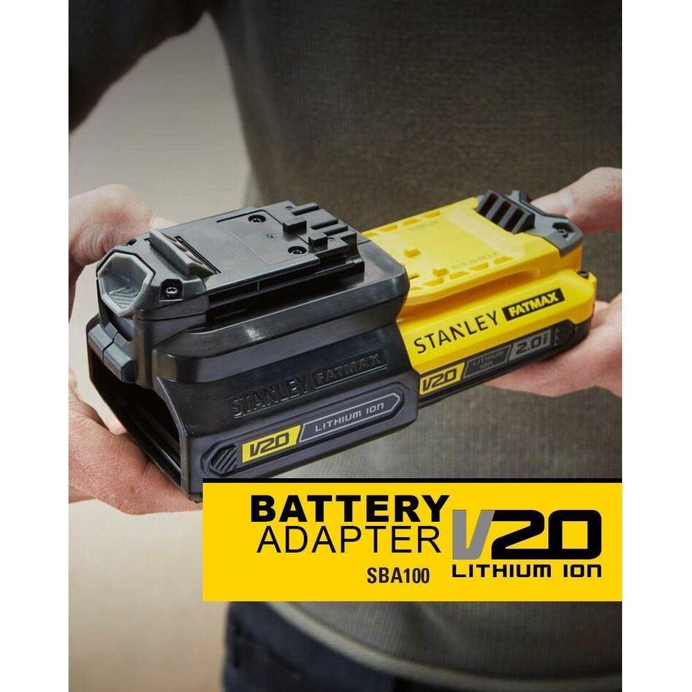 Stanley SBA100 20V Battery Adapter - KHM Megatools Corp. Stanley SBA100 20V Battery Adapter - KHM Megatools Corp.